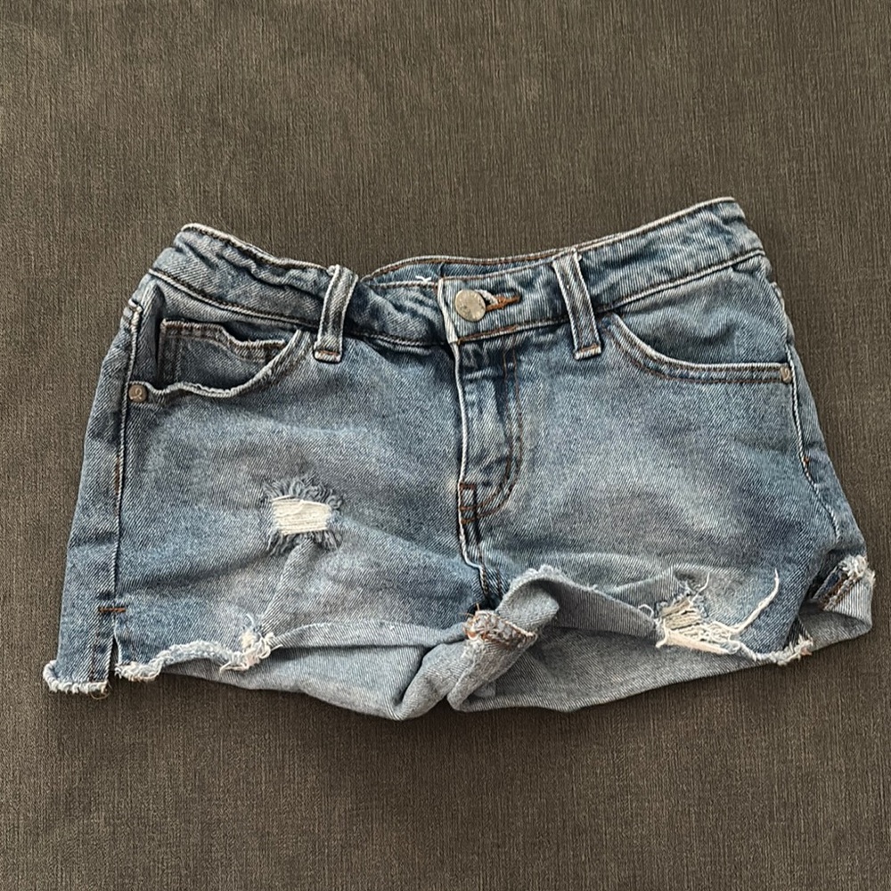 Art Class Blue Distressed Cut-Off Shorts